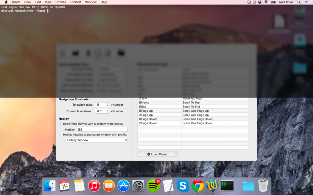 iTerm2 the Quake console of Mac on OS X Yosemite!