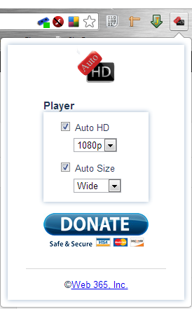 YouTube Auto HD 720p or 1080p in Chrome - Variable